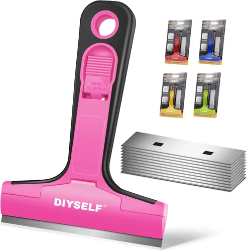 Vista 9 de DIYSELF Raspador de Cuchillas de Afeitar 12 Unidades Raspador de Vidrio Raspador de Horno para Limpieza Raspador de Afeitar para Pisos Raspador