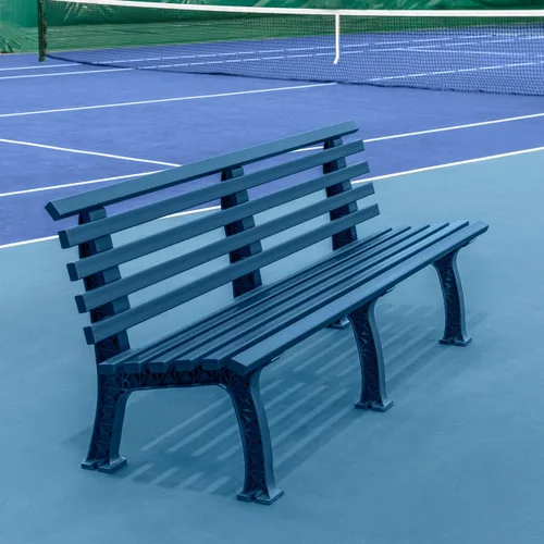 Vista 12 de Vermont Banco de cancha de tenis - 3 y 4 plazas Estándar o sin respaldo (estándar, negro, 3 plazas)