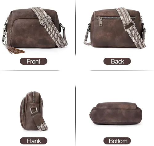 Vista 6 de CLUCI Bolsos para mujeres, bolsos cruzados para mujeres, bolso cruzado, bolso cruzado con correa ancha ajustable