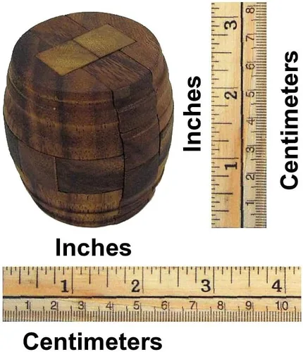 Vista 4 de Barril de cerveza estilo antiguo - Rompecabezas de madera Brain Teaser