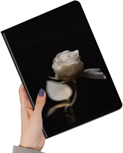 Vista 4 de kaitesi Funda floral compatible con iPad 6ª 5ª generación 9.7 pulgadas iPad Air/Air 2, diseño de flores, bonita funda inteligente de piel delgada