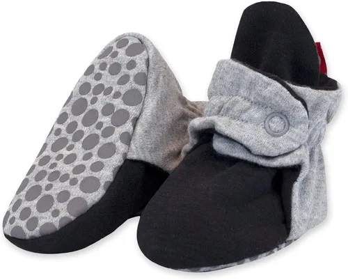 Vista 9 de Zutano - Botines de algodón orgánico para bebé, unisex, con suela antideslizante Brezo gris
