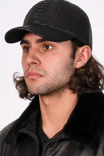 Vista 4 de INOGIH Gorra de béisbol de piel de serpiente unisex informal para papá, ajustable, para mujeres y hombres
