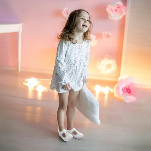 Vista 6 de L-RUN Zapatos de vestir para niñas pequeñas, zapatos ligeros Mary Jane para niñas, zapatos escolares antideslizantes para niñas pequeñas