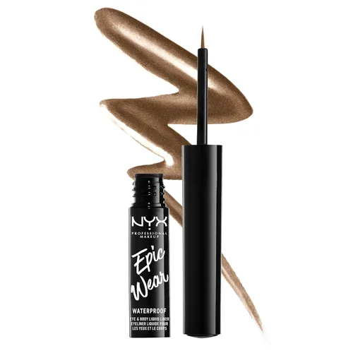Vista 15 de NYX PROFESSIONAL MAKEUP Epic Wear - Delineador líquido de larga duración, impermeable, color negro