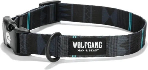Vista 45 de Wolfgang - Collar de perro resistente y ajustable con hebilla de nailon de liberación rápida para caminar y entrenar, estampado BrookTrout, talla S
