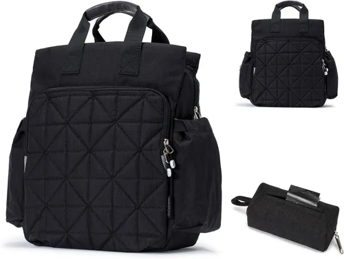 Vista 6 de SOHO, Colecciones, Kenneth, Paquete de Espalda de 5 Bolsas de Pañales., Negro