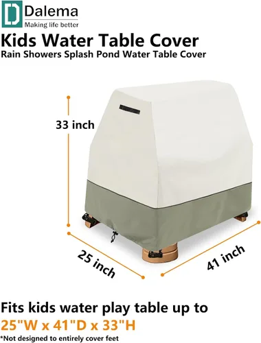 Vista 2 de Cubierta para mesa de agua para niños, resistente al aire libre, 600D, impermeable, anti-UV, a prueba de polvo, para niños, compatible con Step2