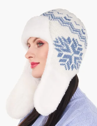 Vista 3 de Team Snowflake Gorro de invierno para mujer, divertido sombrero Ushanka con orejeras