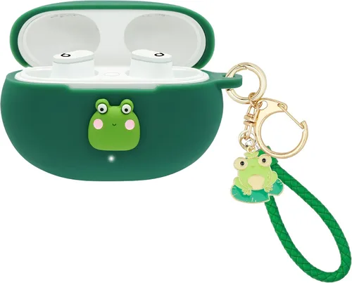 Vista 9 de Wonhibo Bonita funda para auriculares Beats Studio Buds, funda protectora de silicona compatible con auriculares Beats Studio (gato)