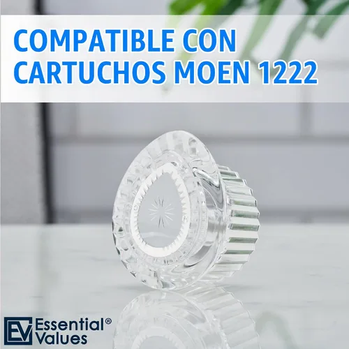 Vista 4 de Essential Values Repuesto de mango de ducha – Compatible con pomo de ducha Moen (100710) y bañera – Compatible con el kit de mango de temperatura