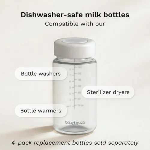 Vista 5 de Baby Brezza Enfriador de leche materna portátil todo el día, gran capacidad de 20 z, botella de viaje aislada incluye 2 paquetes de hielo + 2
