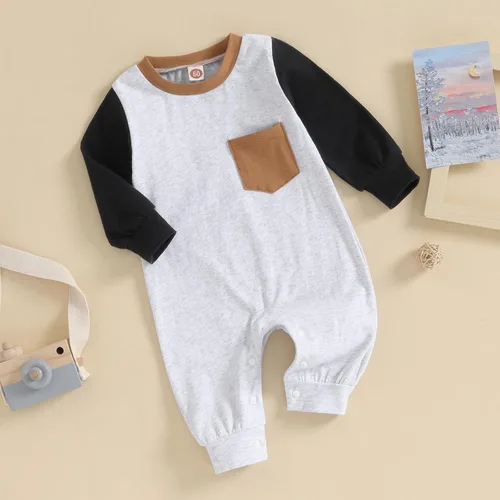Vista 6 de GOOCHEER Ropa casual de otoño e invierno, para bebé, niño, manga larga, mameluco de una pieza
