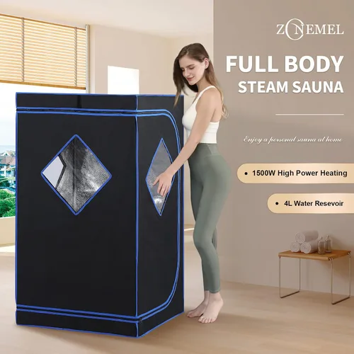 Vista 7 de ZONEMEL Kit completo portátil de sauna de vapor, spa personal de cuerpo completo para el hogar para desintoxicación, relajación, vaporizador de 4