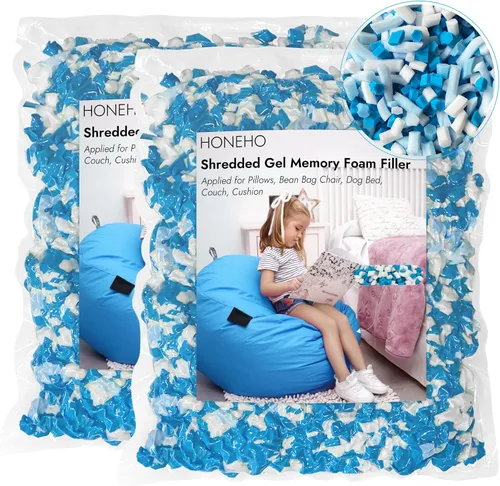 Vista 20 de Relleno de Espuma Viscoelástica con Gel Triturado de 1.13 kg, Relleno Cómodo y Suave para Silla de Puf, Relleno de Espuma Viscoelástica