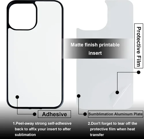Vista 3 de Konohan 6 piezas de sublimación en blanco funda para teléfono imprimible para bricolaje, personalizable, prensa de calor, funda protectora de goma