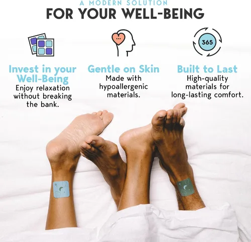 Vista 6 de Klova Parches para dormir extra fuertes para adultos Ayuda natural para dormir con 6 mg de melatonina, valeriana y L-teanina Apoyo para dormir