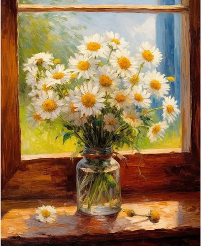 Vista 27 de Tucocoo Pintura de girasoles para ventana por números para adultos, kits de pintura al óleo digital sobre lienzo con pinceles y pigmento acrílico