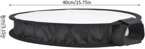 Vista 3 de Difusor Softbox, difusor portátil plegable de nailon de forma redonda de 15.7 in con una bolsa de almacenamiento para luz de flash de cámara
