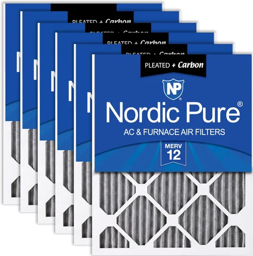 Vista 14 de Nordic Pure 20x20x1 (Tamaño real: 19 1/2 x 19 1/2 x 3/4) Filtros de aire para caldera/aire acondicionado Poly Green MERV 6 – Reduce el polvo