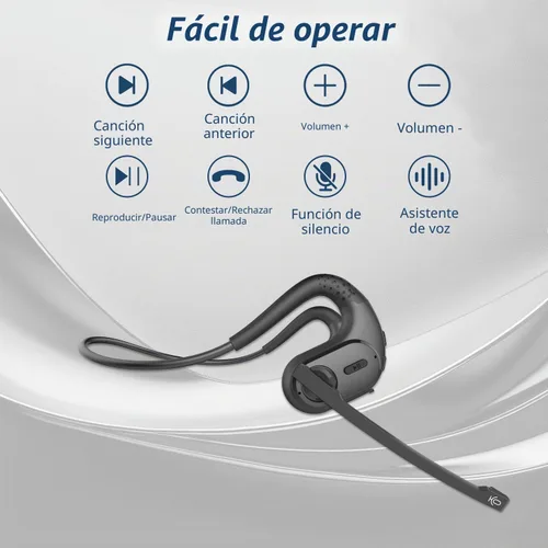 Vista 8 de BANIGIPA - Auriculares Bluetooth con micrófono extraíble
