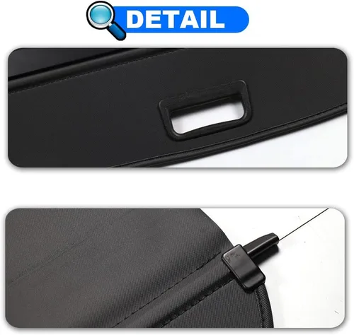 Vista 3 de Cubierta de carga para accesorios de GMC Acadia 2017 2018 2019 2020 2021 2022 2023, cubierta de seguridad retráctil para maletero trasero