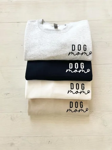 Vista 5 de Up2ournecksinfabric, Custom Dog Mom Sweatshirt - Women's Paw Sweatshirt Gift for Dog Lover Grey