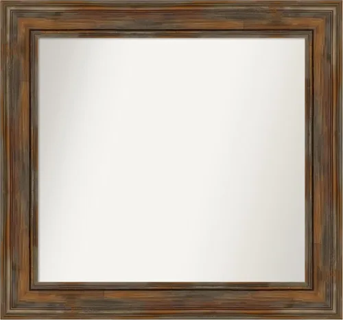 Vista 15 de Amanti Art Espejo de baño marrón para sobre fregadero, 26 x 26 pulgadas, espejo de tocador cuadrado marrón rústico Alexandria, marco de madera