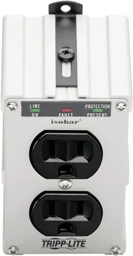 Vista 6 de Tripp lite Isobar Barra protectora con salida de 8 contactos contra sobretensiones, con cable de 25 pies, enchufe de ángulo recto para diagnóstico