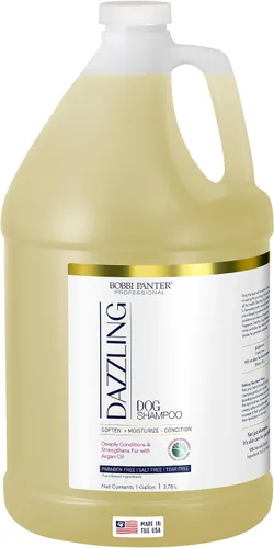 Vista 25 de Bobbi Panter Moisture & Shine - Champú para perros con aceite de argán, manzanilla y menta, fórmula natural nutritiva profunda para un pelaje suave
