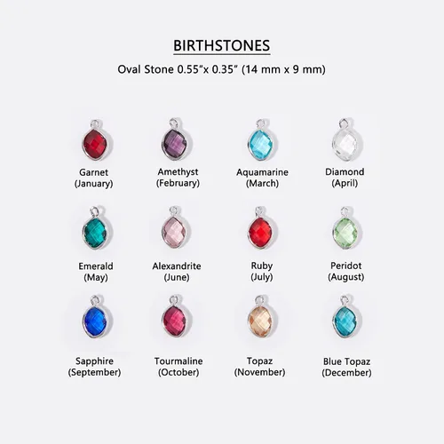 Vista 8 de MignonandMignon Birthstone Necklace for Grandma, Initial Necklaces for Women Personalized Jewelry for Women Birthstone Necklace, Grandkids Name