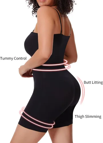 Vista 4 de JOYSHAPER Tummy Control Shapewear Bodysuit With Built-in Bra for Women Seamless Mid Thigh Full Body Shaper