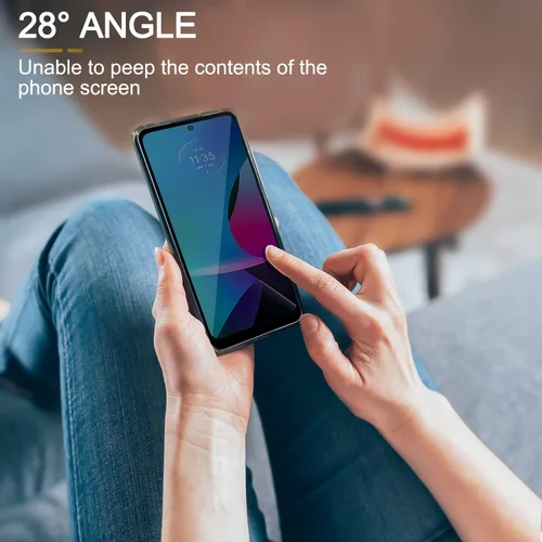 Vista 2 de Paquete de 2 protectores de pantalla de privacidad para Motorola Moto G Play (2023) [vidrio templado antiespía], Ultra HD, antiarañazos, sin