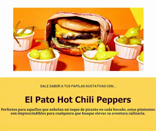 Vista 6 de El Pato Pimientos de chile picante 12oz chiles amarillos en escabeche 11.99 oz Kosher
