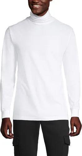 Vista 12 de Lands' End - Camisa de cuello alto Super-T de mezcla de algodón para hombre Negro