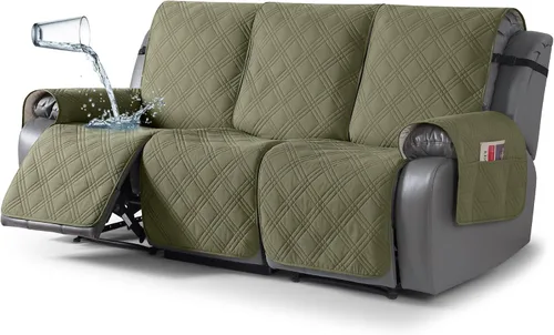 Vista 18 de TAOCOCO Fundas para Sillón de Dos Plazas Reclinable 100% Impermeables, Fundas Divididas para Loveseat Reclinable, Funda Antideslizante para Sofá