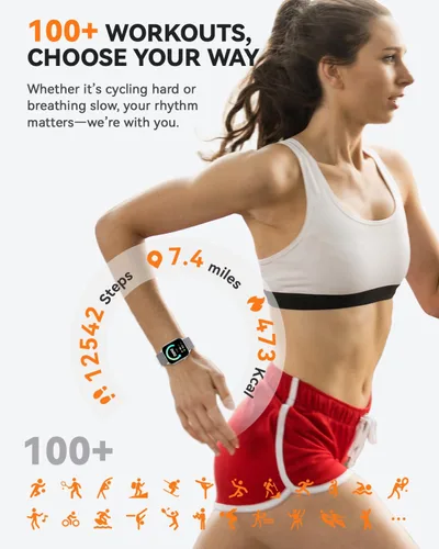 Vista 3 de Relojes inteligentes para mujer (llamadas/recordatorios), reloj inteligente HD de 1.85 pulgadas para teléfonos Android y iPhone compatible, más