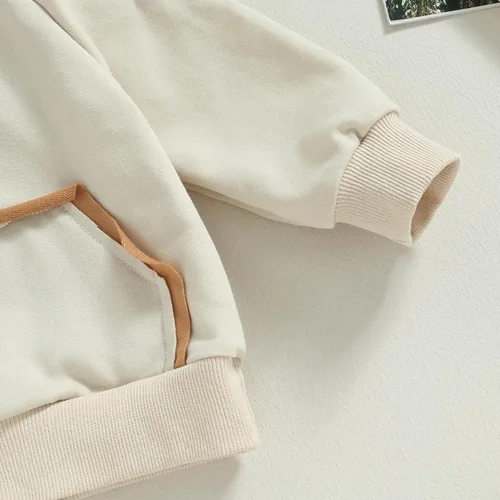 Vista 6 de Ropa de bebé niño 6 12 18 24M Conjunto de pantalones de manga larga sudadera de contraste Otoño Invierno Trajes para bebés