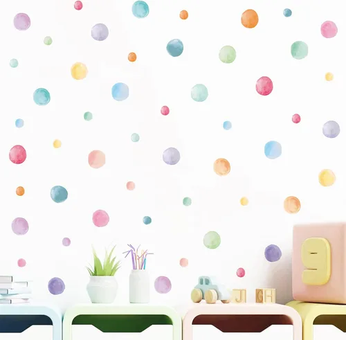 Vista 20 de 208Pcs Pegatinas de Pared de Flores Boho, Calcomanías de Pared de Flores Rosas, Autoadhesivas, Flores Silvestres de Acuarela Neutrales Extraíbles