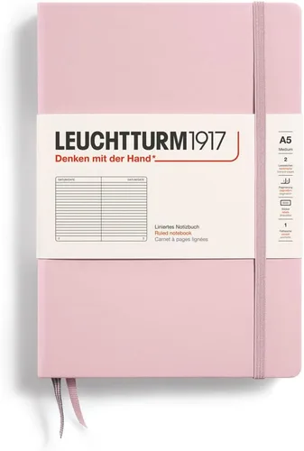 Vista 34 de LEUCHTTURM1917 - Cuaderno de tapa dura mediano A5 con 251 páginas numeradas para escritura y diario (negro, liso)