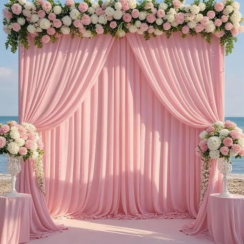 Vista 20 de Cortinas de fondo azul bebé de 10 x 9 pies sin arrugas para fiestas, cortinas de tela gruesa para fotos, para bodas, cumpleaños, baby shower