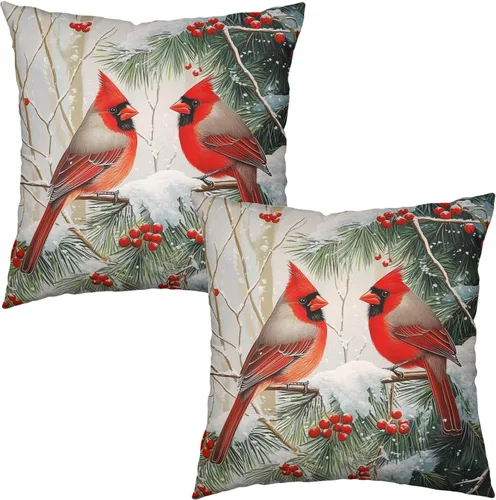 Vista 182 de Juego de 2 fundas de almohada de 16 x 16 pulgadas, diseño patriótico de bandera estadounidense con estrellas para exteriores, estilo casa de campo