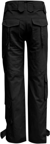Vista 4 de Women's Tactical Active Cargo Pants Low Rise Casual Multi-Pockets Wide Leg Pants Stretch Relax Fit Workout Sweatpants