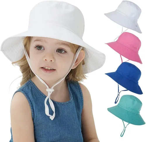 Vista 4 de EachEver Gorro de playa con protección solar UPF 50+ para bebés