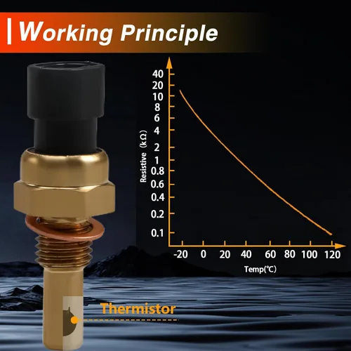 Vista 3 de Sensor de temperatura del refrigerante, sensor de temperatura del agua ECT, interruptor de temperatura compatible con Chevrolet Tahoe Malibu Equinox