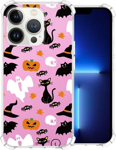 Vista 29 de Funda transparente de Halloween para Google 6a, con patrón de fantasma, funda protectora de TPU suave, delgada, a prueba de golpes, para niños
