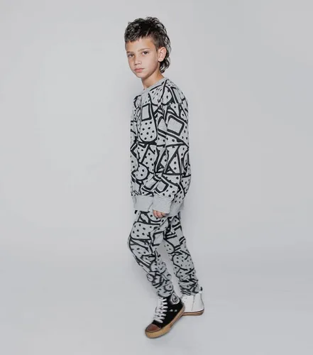 Vista 7 de NUNUNU Pantalones holgados ligeros, pantalones deportivos para niños y bebés, unisex para niños y niñas, 100% algodón, 0-14 años