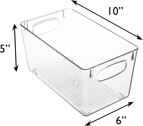 Vista 6 de ClearSpace Contenedores de Almacenamiento de Plástico Transparente – Organización y Almacenamiento Perfecto para Cocina o Despensa – Organizador