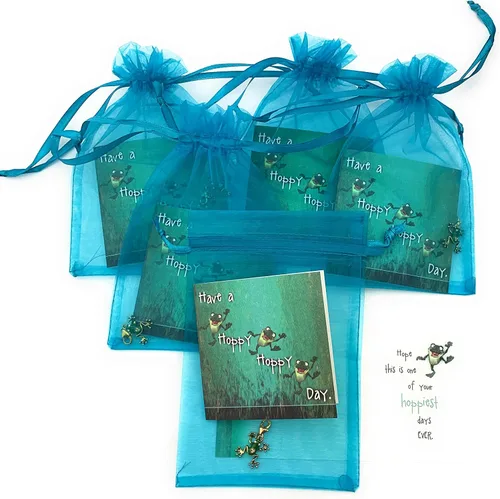 Vista 6 de Smiling Wisdom - 5 juegos de regalo a granel - Tarjetas de felicitación, bolsas y regalos de abalorios de rana - 15 piezas - Mujeres adolescentes