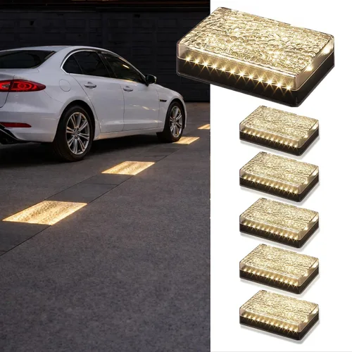 Vista 9 de SHONELIGHTING Luces solares para pavimentadora, 6x9 LED de tierra, 12 colores, RGBW, 1 paquete